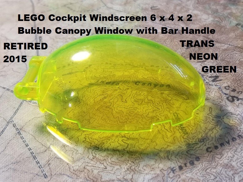 LEGO Minifigure Cockpit Windscreen 6 x 4 x 2 Bubble Canopy Trans