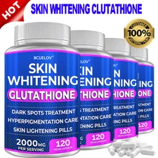 SKIN WHITENING GLUTATHIONE 2000mg Per Serve  Hair, Skin & Nail Health capsules