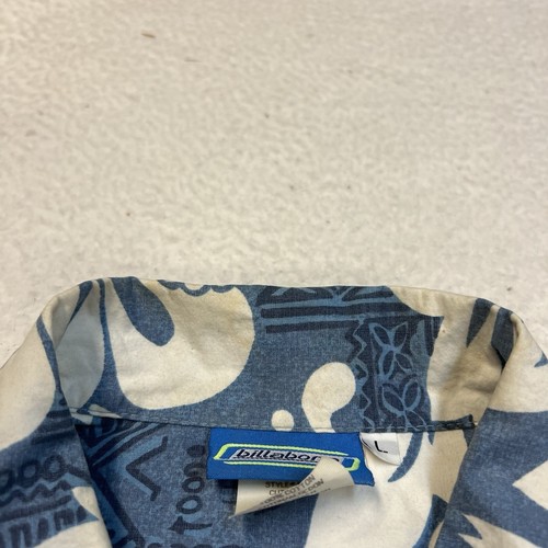Vtg 90s Billabong Shirt Mens XL Blue Hawaiian Aloha Button Up Camp Surfer USA - Picture 10 of 13