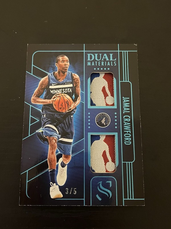 2024-2025 Silhouette Jamal Crawford Materials Logoman 3/5 READ Game Used Wolves