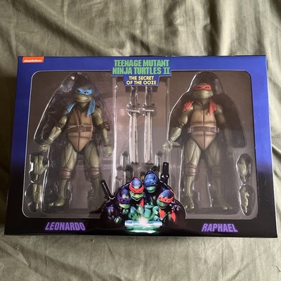 NECA TMNT II: Secret of the Ooze - Leonardo & Raphael 7'' Figures 2-Pack (SEALED)