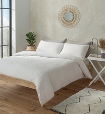 Easy Care Seersucker Duvet Bedding Set w/ Pillowcase 135 x 200cm 《 SINGLE 》 BNWT