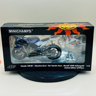 MINICHAMPS 1/12 Yamaha YZR-M1 Rossi Fiat MotoGP 2008 Indianapolis 122083146