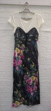 NEW Anthropologie Floral Midi Dress Jacquard Slip Dress Womens Size Medium