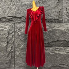 Latin Ballroom Dance Dress Modern Salsa Waltz Standard Long Dress Q205 2 Colors