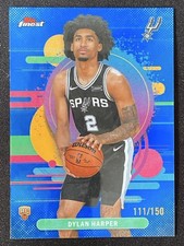 Dylan Harper 2025-26 Topps Finest Uncommon Blue Refractor Base RC /150 #102