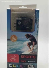 Black Full HD 1080p Waterproof 30m 2.0-Inch Screen Sports Action Camera In Box