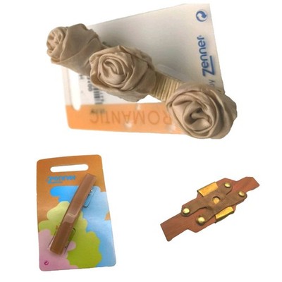 Lot of 3 Vintage Zenner Hair Clips Clips Coffee Colors / Brown 2000s Y2K