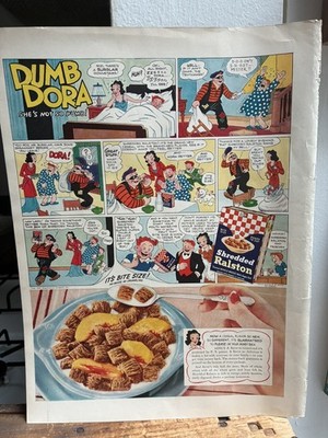 Vintage Print Ad  ''Dumb Dora'' Chic Young Shredded Ralston 1944