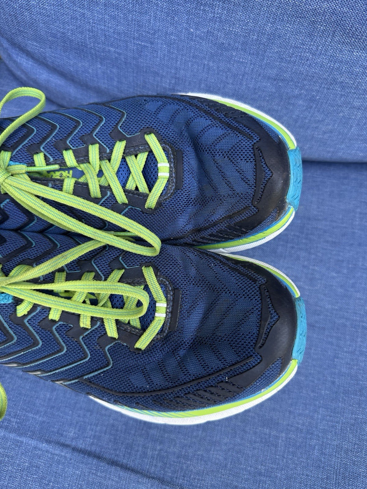 SAOLA Scarpe Hoka One One Clifton 4 da uomo taglia 9 5 blu sneakers da corsa 1016723 TBJGR