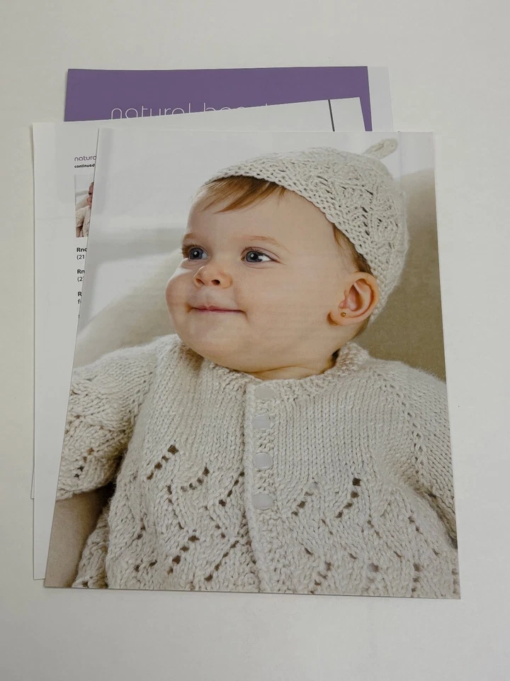 Raglan Sleeve Sweater & Hat Knitting Pattern Newborn-12m Pages from Book - Image 3 of 3