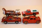 4 Vintage Hot Wheels / Matchbox Cars DODGE CHARGER / DAYTONA / D-50 PICKUP TRUCK