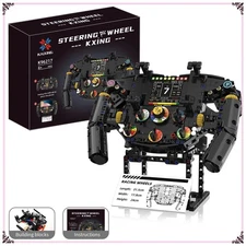Racing Steering Wheel Model Building Block Kit Car Toy Phone Holder Gift (96217)