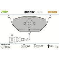 Valeo 301332 Bremsbelagsatz FüR VW Skoda Audi Seat Fabia Rapid Roomster A1 Polo