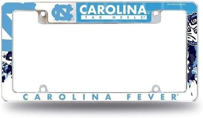 University of North Carolina Tar Heels Metal License Plate Frame Tag Cover...