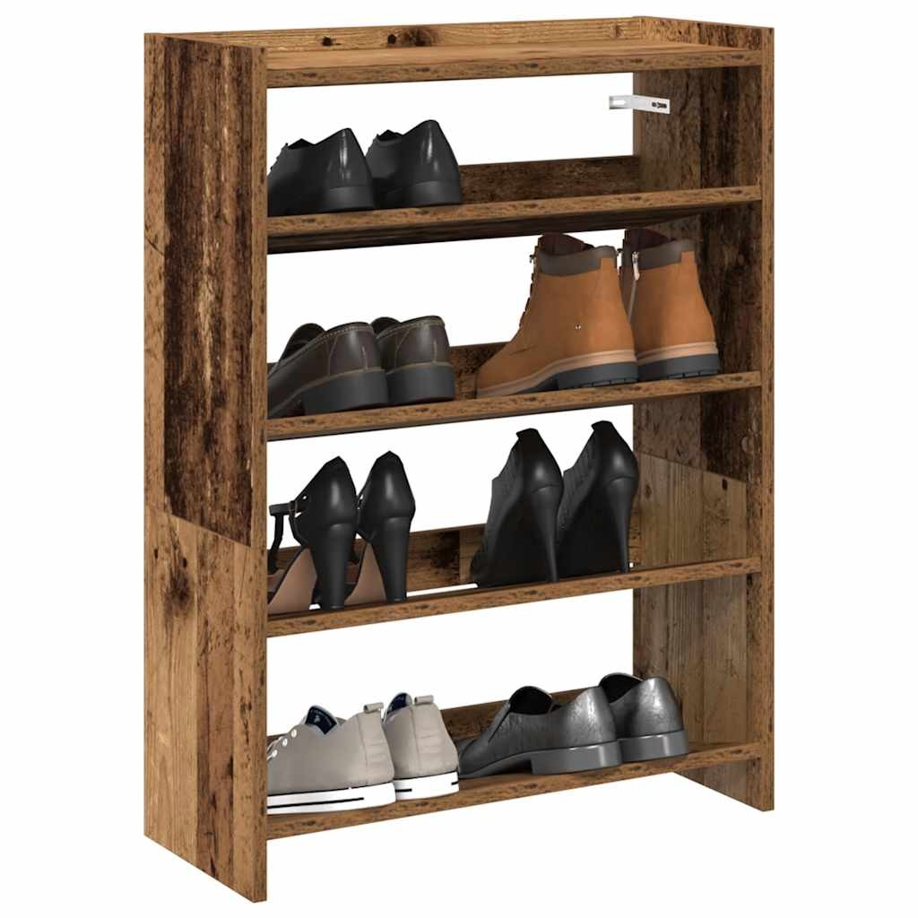 Scarpiera Vintage Legno Antico 60x25x81 | Offerta Mobiletto Slim