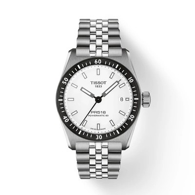 Tissot PR516 38mm White Dial Stainless Steel Watch T1494071103100