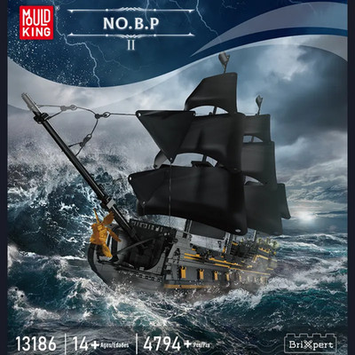 Mould King Black Pearl 2 Piratenschiff Baustein Modell 4794 Teile statisch