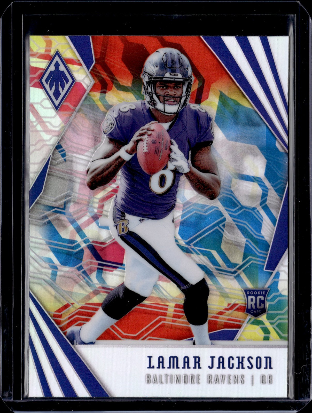 LAMAR JACKSON 2018 PANINI PHOENIX COLOR BURST RC RAVENS