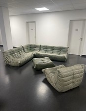 Ligne Roset Togo Sofa Set 4 Elemente Grünes Leder