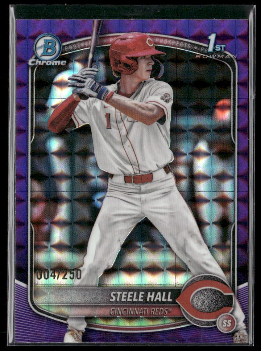 2025 Bowman Draft #BDC-20 Steele Hall Chrome Purple Geometric #/250