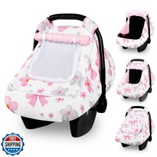 Hooyax Baby Car Seat Cover with Dual Zipper, Extra Large Mesh Win