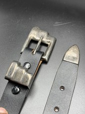 Vintage 925 Taxco 3 Piece Sterling Silver Belt Buckle with belt 30  