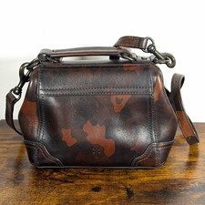Mini borsa a tracolla Frye in pelle mimetica marrone borsa con manico superiore