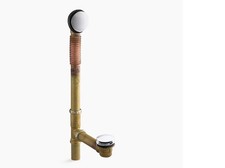 KOHLER K-7259-CP Clearflo Brass Toe Tap Bath Drain in Vibrant Polished Chrome