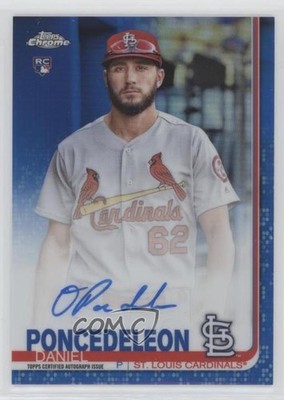 2019 Topps Chrome Rookie Blue Refractor 40/150 Daniel Ponce de Leon Auto RC nd3