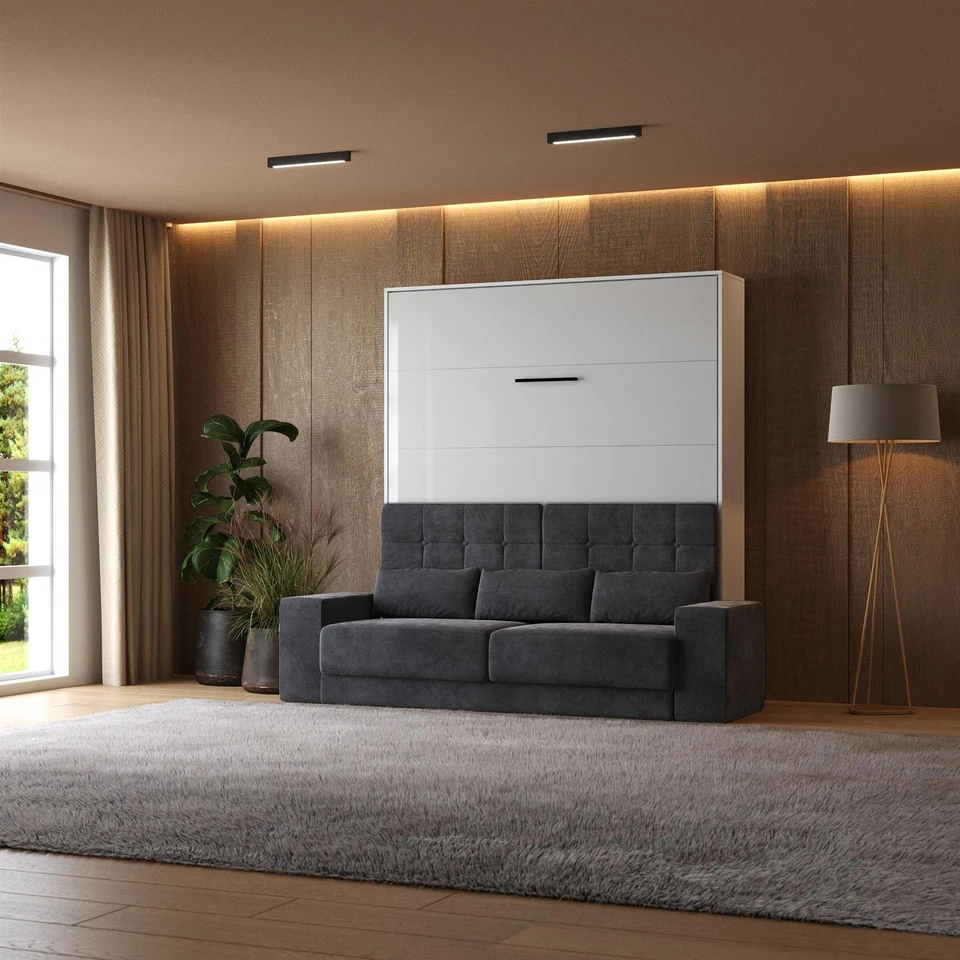 SMARTBett Schrankbett  mit  Anthrazit  SOFA M1 160x200 Vertikal - Bild 3 von 4