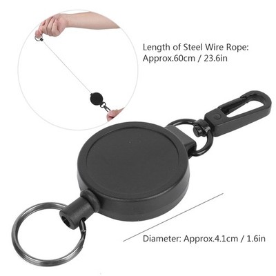 4pcs Telescopic Schlüsselanhänger AntiTheft Einziehbarer Schlüsselring Hohe DO