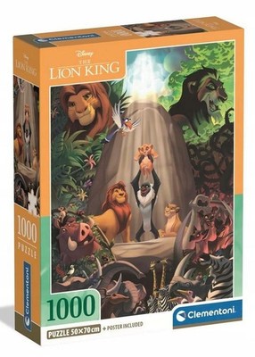Clementoni 1000 Teile Kompakt Puzzle-Disney Der König der Löwen