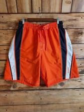 Mens Swim Trucks Orange Blue Speedo XL Drawstring
