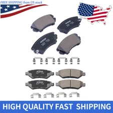 Front&Rear Ceramic Brake Pads for 2010 2011 2012 2013 2014 2015 Chevy Camaro V6