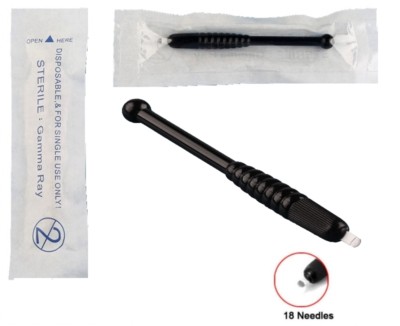 10Pcs 18U Disposable Permanent Eyebrow Lip Makeup Tattoo Manual Microblading Pen