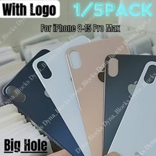 Back Glass Replacement Big Hole For iPhone 11 12 13 14 15 Pro XR Rear Cover Lot