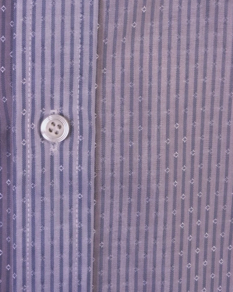 vintage 70s JC Penney Satin Touch Shirt Button Front Up Down Mod L 16.5 32/33 - Image 3 of 4