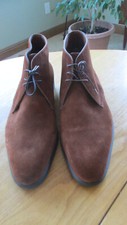 mens a.testoni CHUKKA BOOTS Ankle SEPIA  SUED...