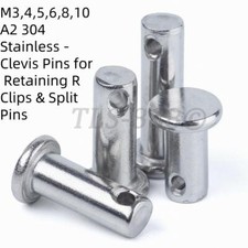 M3,4,5,6,8,10A2 304 Stainless - Clevis Pins for Retaining R Clips & Split Pins