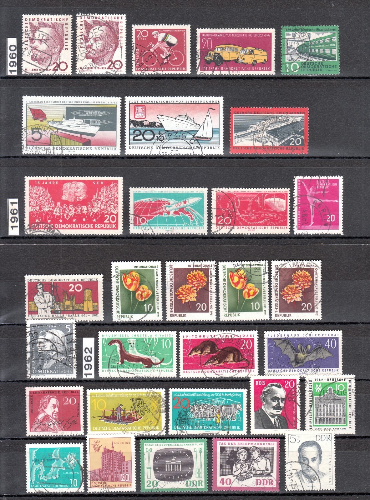SAFE DDR Briefmarken Jahrgang 1962 Gestempelt – Michel-Nr. 869-933 In Premium-Qualität SAFE DDR Briefmarken Jahrgang 1962 Gestempelt – Michel-Nr. 869-933 In Premium-Qualität