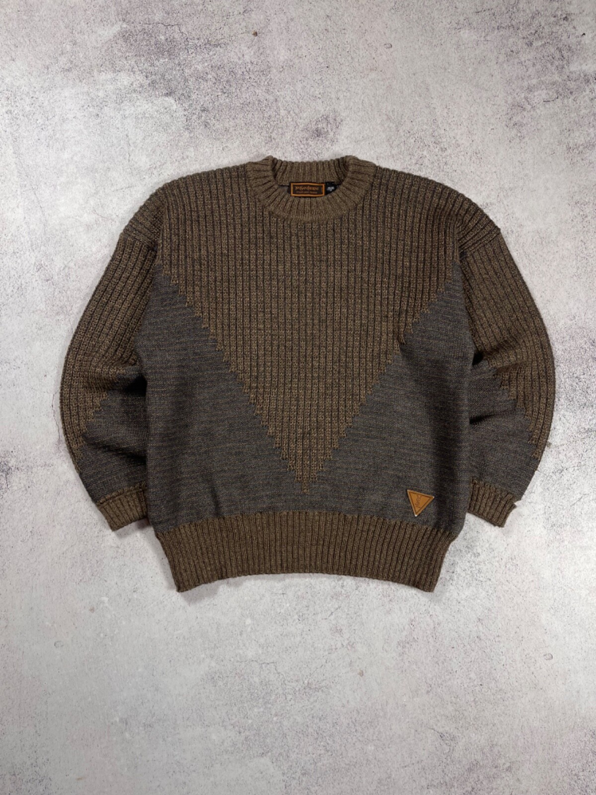 Maglione maglia tricot Yves Saint Laurent uomo YSL vintage anni 80 raro maglione