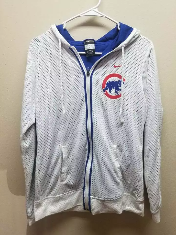 Chicago Cubs Nike General Merchandise Zip Up Hoodie Mens Medium