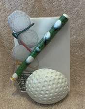 3 Pc Lady Jayne Ltd Golf Ball Paperweight, Sculpted Notepad & Designer Pen - NEW