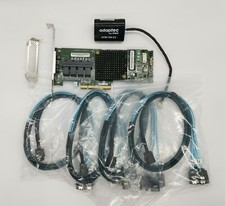 Adaptec ASR 71605 1GB 16Port PCIe Raid w/ Battery  4x Cables SFF-8643 to SATA