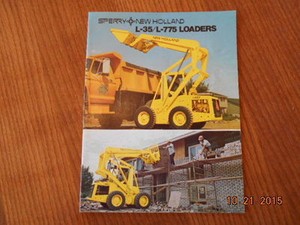 NH New holland L-35 L775 skid steers Specifications Specs Sheet Brochure