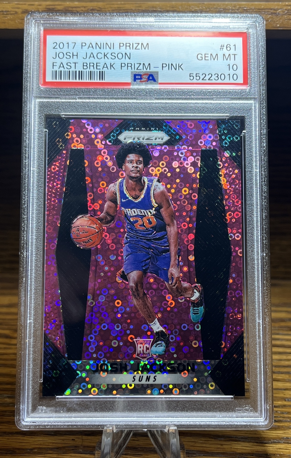 2017-18 Panini Prizm Fast Break Pink 39/50 JOSH JACKSON RC PSA 10 GEM MT Suns