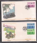 GREAT BRITAIN - JERSEY 1984 2 FLEETWOOD FDCs EUROPA BRIDGE + AUTOMOBILE CACHET