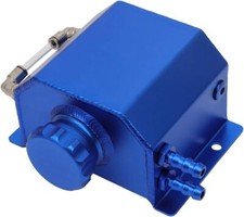 1l Blue Aluminum Radiator Coolant Overflow Bottle Recovery Water Tank Universal