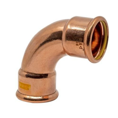 COPPER PRESS FIT GAS 90° ELBOW - Sizes 15mm - 54mm - Picture 1 of 1